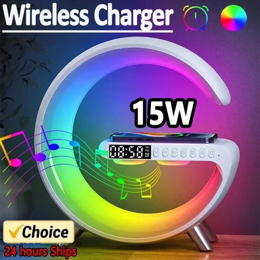 Multifunction Wireless Charger Speaker Light