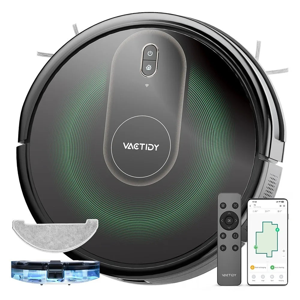 Vactidy T8 Robot Vacuum Cleaner 2 in 1 Mopping Vacuum